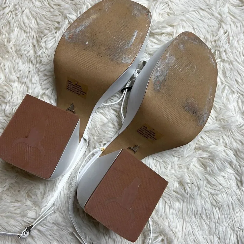 Windsor Smith Heather white Windsor heel platforms
